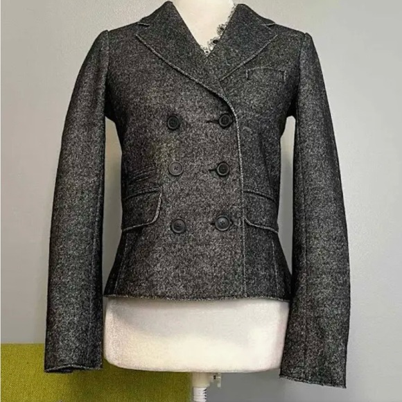 JCrew Women's Charcoal Double-Breasted Jacket - Picture 1 of 11